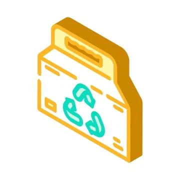 Eco packaging isometric icon vector illustration Stock Illustration