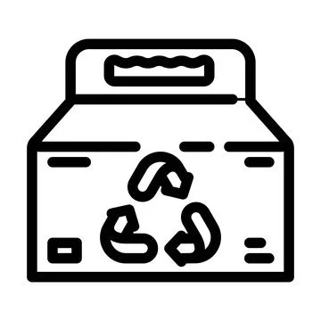 Eco packaging line icon vector illustration Stock Illustration