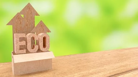 The Eco paper text in Box  image 3d rendering. Stock Illustration