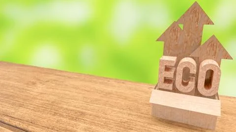 The Eco paper text in Box  image 3d rendering. Stock Photos