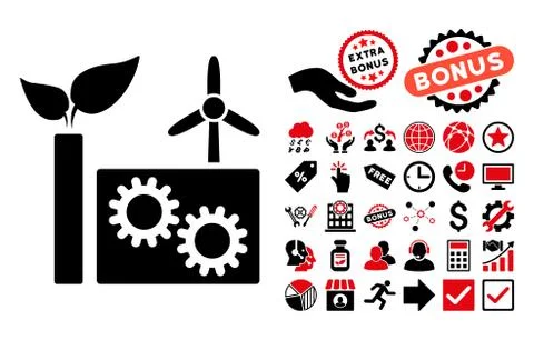 Eco Plant Flat Vector Icon with Bonus Ilustración de archivo
