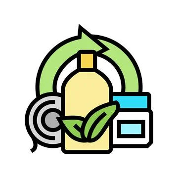 Eco plastic color icon vector illustration Illustrazione stock