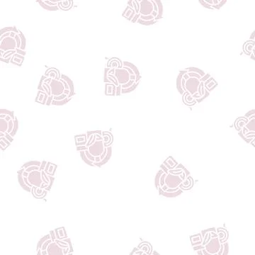 Eco plastic glyph seamless pattern Illustrazione stock