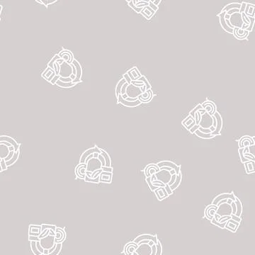 Eco plastic line seamless pattern Stock Illustration