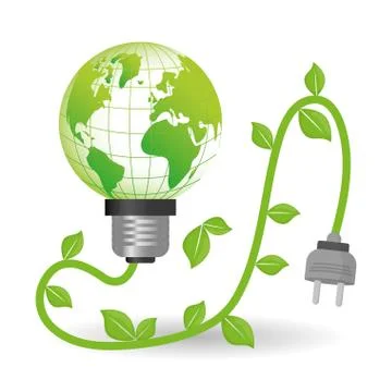 Eco plug design , vector illustration Illustrazione stock