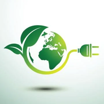 Eco plug Stock Illustration