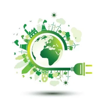 Eco plug Stock Illustration