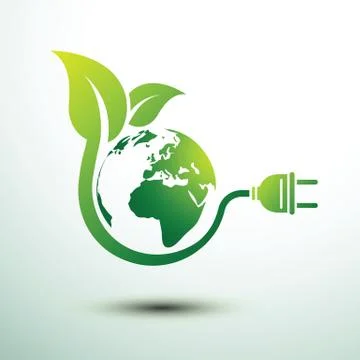 Eco plug Illustrazione stock