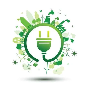Eco plug Stock Illustration