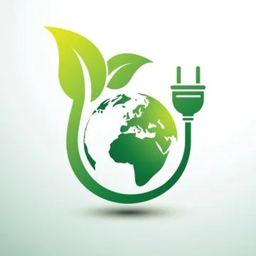 Eco plug Illustrazione stock