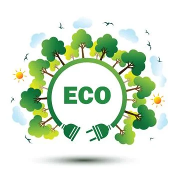 Eco plug  Stock Illustration