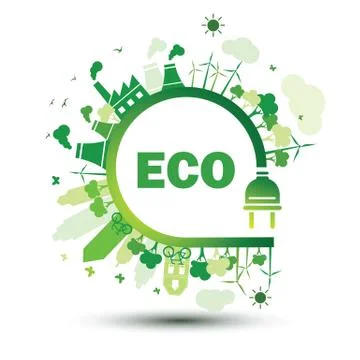 Eco plug Illustrazione stock