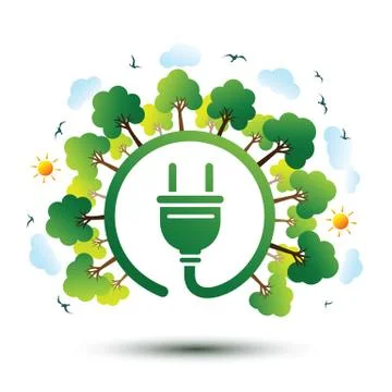 Eco plug Stock Illustration