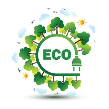 Eco plug Stock Illustration