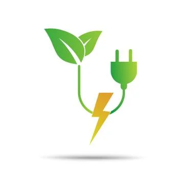 Eco Power green Stock Illustration
