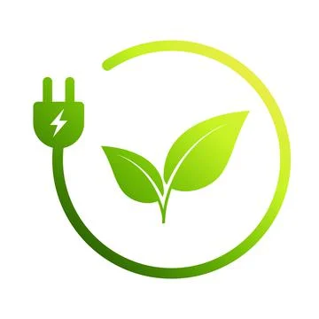Eco power icon vector for graphic design, logo, web site, social media, mobil 스톡 일러스트