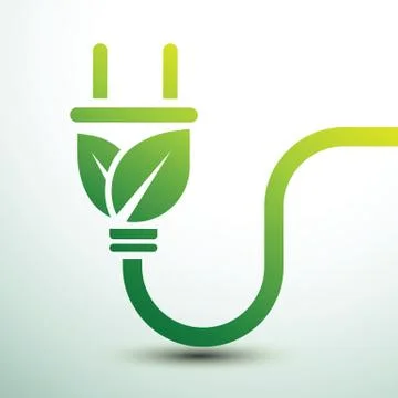 Eco power plug Illustrazione stock