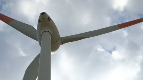 Eco power. Wind turbines generating electricity. Stock Footage 96710192