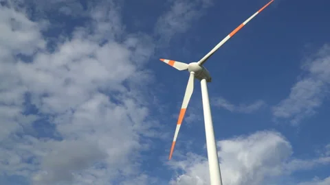 Eco power. Wind turbines generating electricity. Stock Footage 96714868