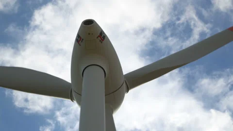 Eco power. Wind turbines generating electricity. Stock Footage 96743366