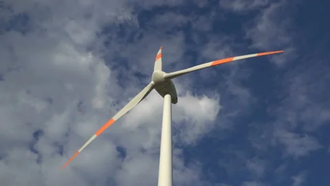 Eco power. Wind turbines generating electricity. Stock Footage 97014288