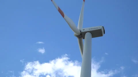 Eco power. Wind turbines generating electricity. Stock Footage 97016686