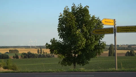 Eco power. Wind turbines generating electricity. Stock Footage 97052997