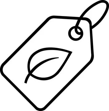 Eco price tag label with leaf symbol Stock Illustration