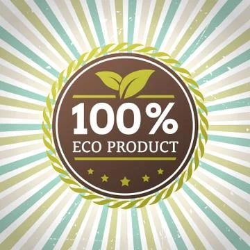 ECO product vector label. isolated form background. Stock-Illustration