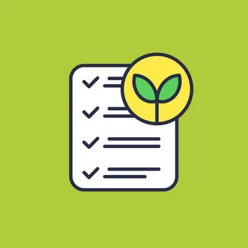 Eco project icon with outline Stock Illustration