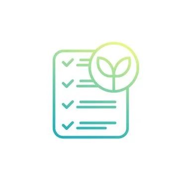 Eco project line icon on white Stock Illustration