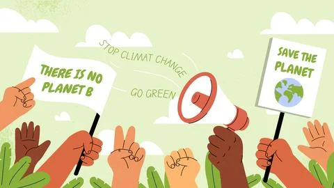Eco protest vector concept Stock Illustration