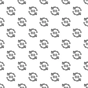 Eco recycle arrow pattern seamless Stock Illustration