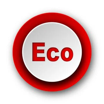 Eco red modern web icon on white background. Stock-Illustration