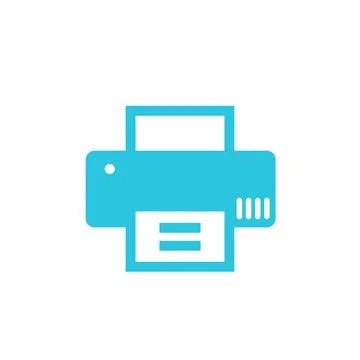 Eco refilable tank printer. From blue icon set. Stock Illustration