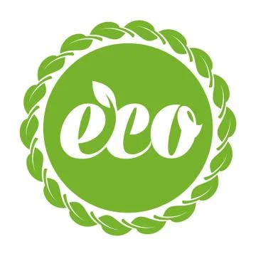 Eco. Round logo Stock Illustration