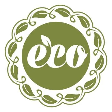 Eco. Round logo Illustrazione stock