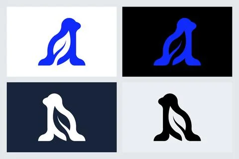 Eco Seal Logo Design Vector Set Stock Illustration