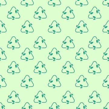 Eco seamless pattern. Biodegradable repeat sign, bio mark, recycle and reuse Stock Illustration
