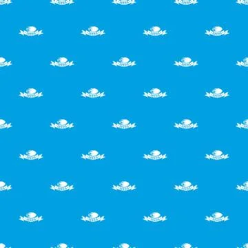 Eco seed pattern seamless blue Stock Illustration