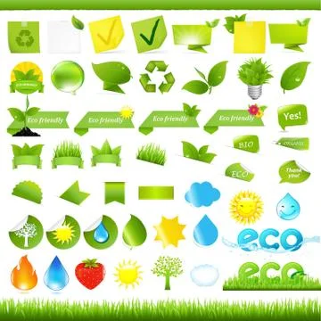 Eco set Stock Illustration