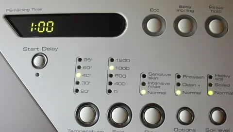 Eco settings on washing machine Video stock 11301417