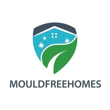 Eco shield logo mold free homes Stock Illustration