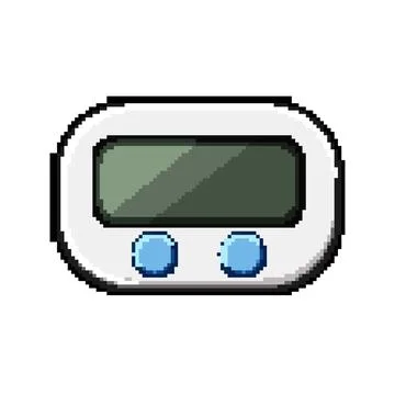 Eco shower timer pixel art vector illustration Illustrazione stock