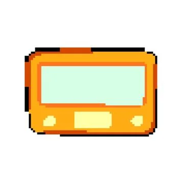 Eco shower timer pixel art vector illustration Illustrazione stock