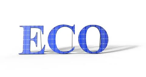 ECO Solar Power Stock Illustration