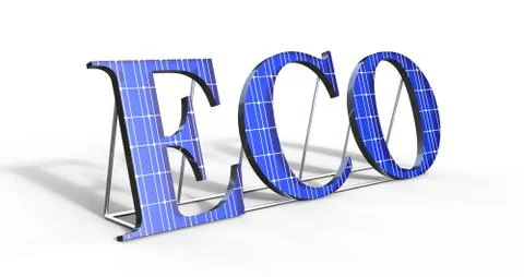 ECO Solar Power Stock Illustration