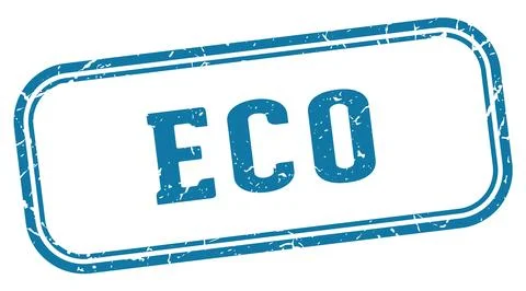 Eco stamp. eco rectangular stamp on white background 스톡 일러스트