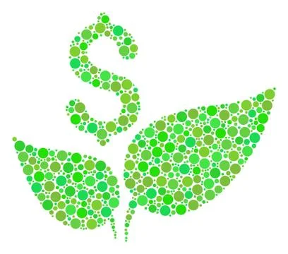 Eco Startup Collage of Circles Illustrazione stock
