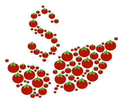 Eco Startup Collage of Tomato 스톡 일러스트